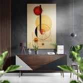 Circles Brushed Aluminum Dibond Wall Art.